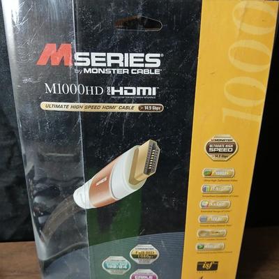 Coax cable for the TV, HDMI Cable Television antenna a powerstrip surge protector and other assorted TV cables