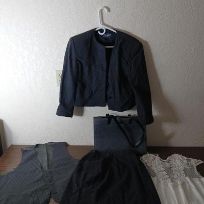 Womens wool jacket with matching skirt - a purse and other variety of clothing