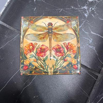 Vintage dragonfly tile