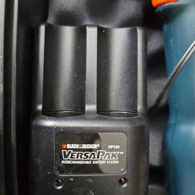 Tools for the garage - new stapler - 7.5 volt black & decker tool kit with drill, saw, screwdriver and flashlight - and tool kit with...