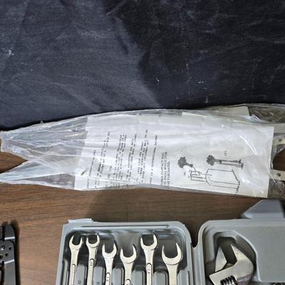 Tools for the garage - new stapler - 7.5 volt black & decker tool kit with drill, saw, screwdriver and flashlight - and tool kit with...