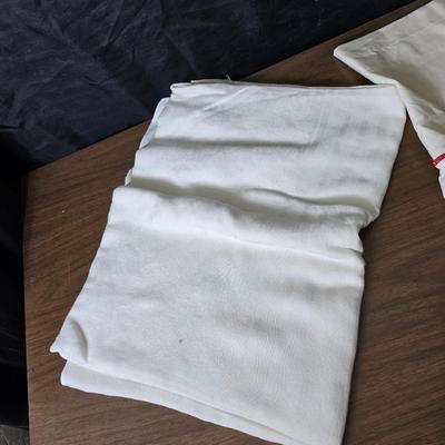 Kitchen linens - Chicken theme valance - lace apron - table cloth - hot pads - towels and more