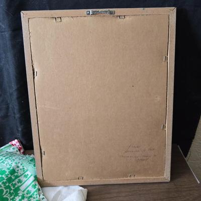 Kitchen linens - Chicken theme valance - lace apron - table cloth - hot pads - towels and more