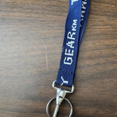 Large brass key - key hanger and a selection of keychains