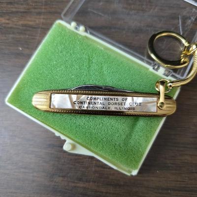 Large brass key - key hanger and a selection of keychains