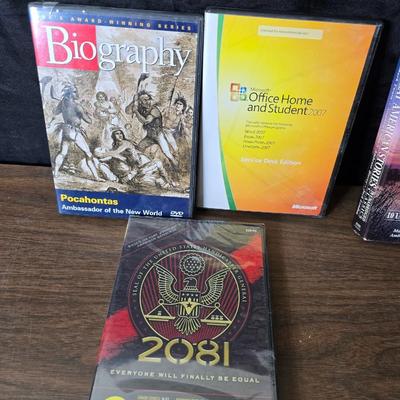 Grouping of media - DVDS and Books on tape