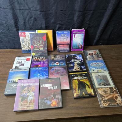 Grouping of media - DVDS and Books on tape