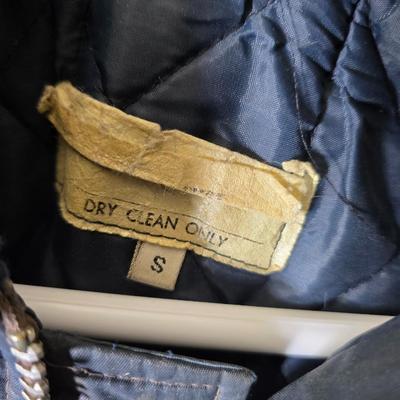 Vintage blue bomber jacket - with new Borg leather gloves - new long under ware - scarf - hat and more