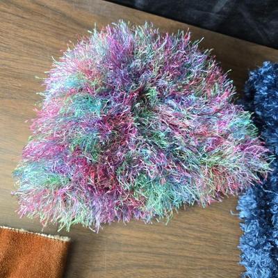 Vintage blue bomber jacket - with new Borg leather gloves - new long under ware - scarf - hat and more