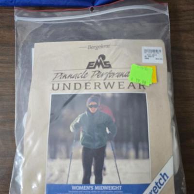 Vintage blue bomber jacket - with new Borg leather gloves - new long under ware - scarf - hat and more