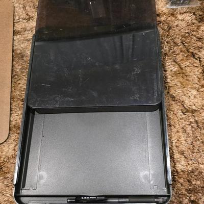 Large variety of office supplies - large corkboard - organizing trays - notebooks - organizing - atomic clock and much more