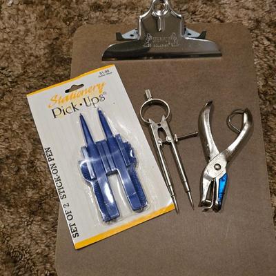 Large variety of office supplies - large corkboard - organizing trays - notebooks - organizing - atomic clock and much more