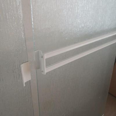 Glass frosted Shower doors with white trim