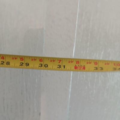 Glass frosted Shower doors with white trim