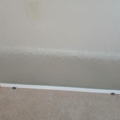 Glass frosted Shower doors with white trim