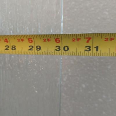 Glass frosted Shower doors with white trim