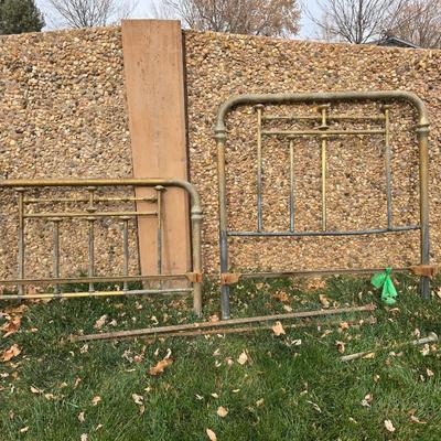 Antique brass bed frame