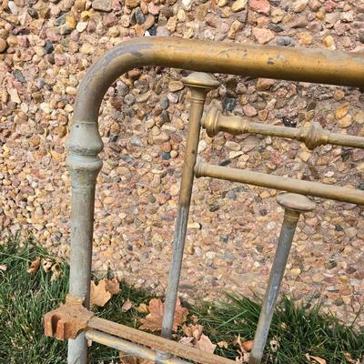 Antique brass bed frame