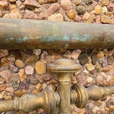 Antique brass bed frame