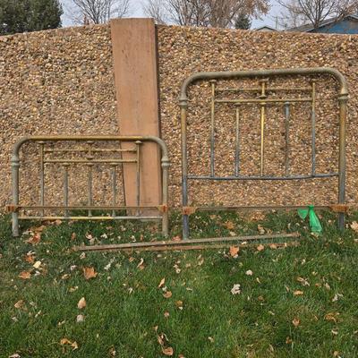 Antique brass bed frame