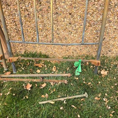 Antique brass bed frame