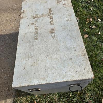 Large livestock show box - Tack storage - Grain bin - Many other uses Large wooden trunk