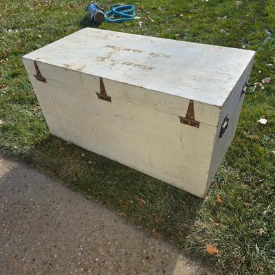 Large livestock show box - Tack storage - Grain bin - Many other uses Large wooden trunk
