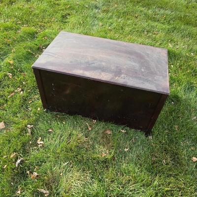 Wooden storage trunk