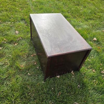 Wooden storage trunk