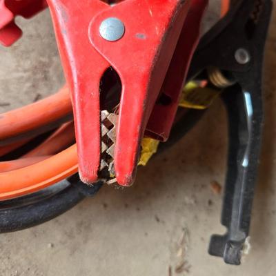 Battery charger and jumper cables