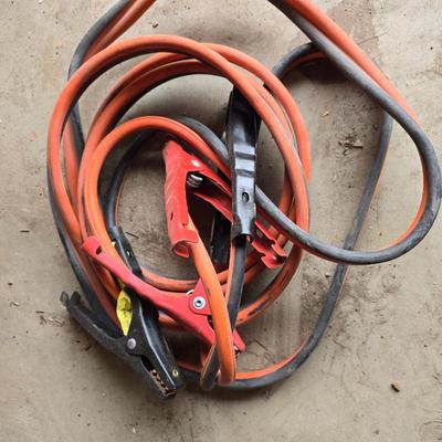 Battery charger and jumper cables