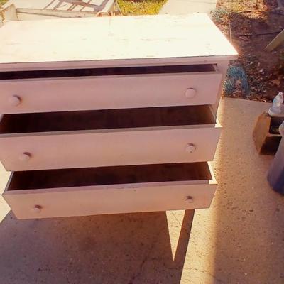 Vintage pink dresser with antique mirror