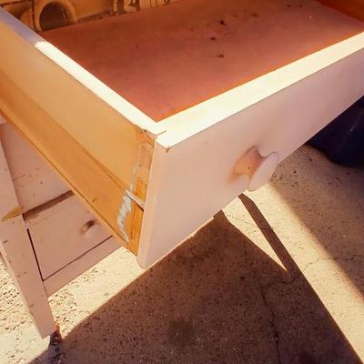 Vintage pink dresser with antique mirror