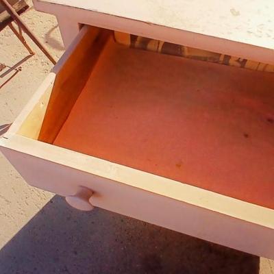 Vintage pink dresser with antique mirror