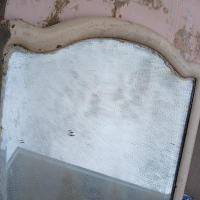 Vintage pink dresser with antique mirror
