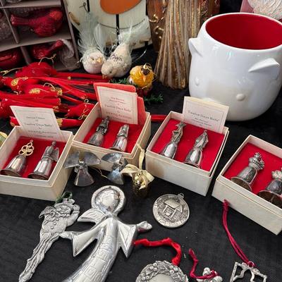 Sale Photo Thumbnail #233: Christmas Decor, Nativity, Bells, Cardinals, Angel, and More.