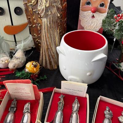 Sale Photo Thumbnail #234: Christmas Decor, Nativity, Bells, Cardinals, Angel, and More.