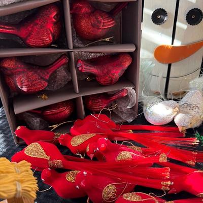 Sale Photo Thumbnail #231: Christmas Decor, Nativity, Bells, Cardinals, Angel, and More.