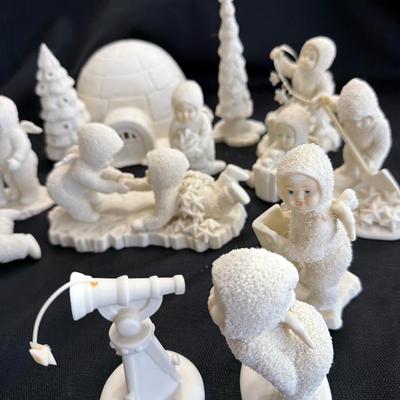 Sale Photo Thumbnail #241: Lot of 15 Department 56 Snow Babies 
All various Activities.