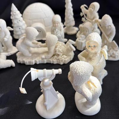 Sale Photo Thumbnail #239: Lot of 15 Department 56 Snow Babies 
All various Activities.