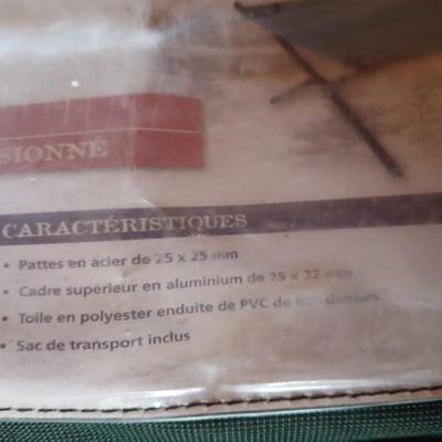 Bass Pro Folding portable cot in storage bag