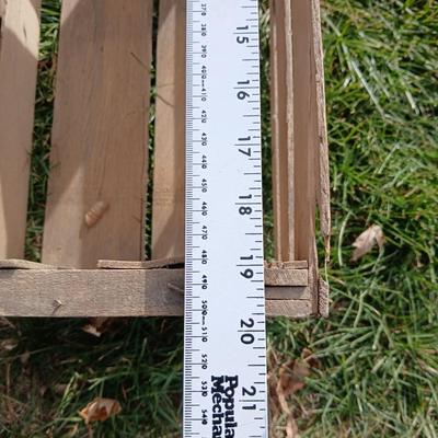 Wood crates with round wooden cheese container