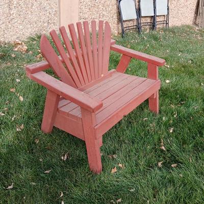 Wood yard or patio bench