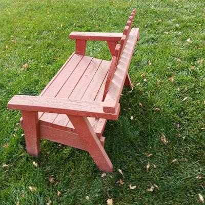 Wood yard or patio bench