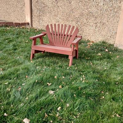 Wood yard or patio bench