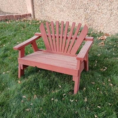 Wood yard or patio bench
