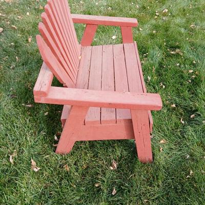 Wood yard or patio bench
