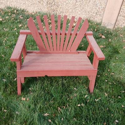 Wood yard or patio bench