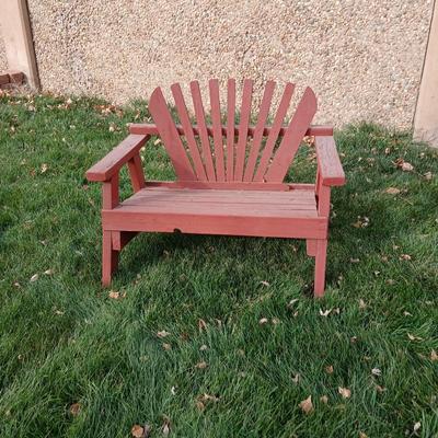 Wood yard or patio bench