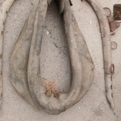 Antique horse collar and hames.